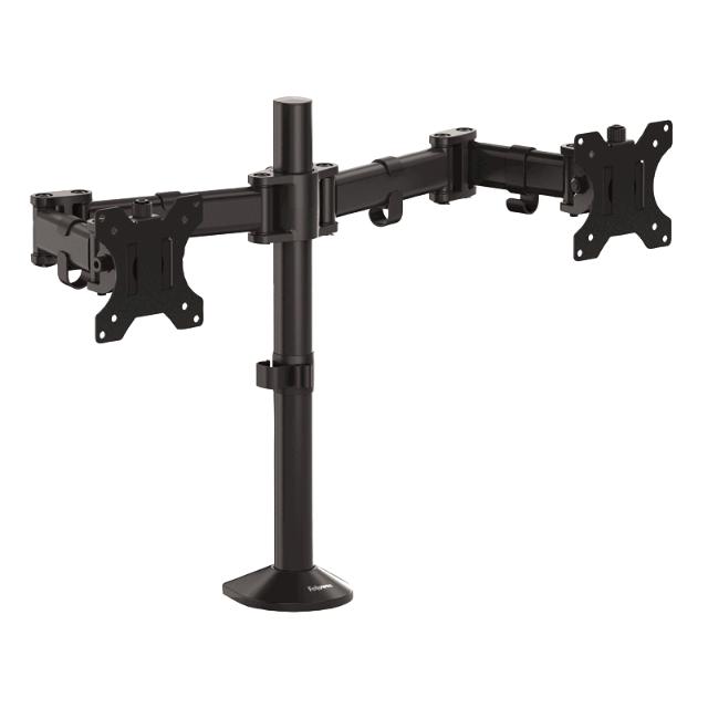 Brat pentru monitor Fellowes Reflex, dublu, negru