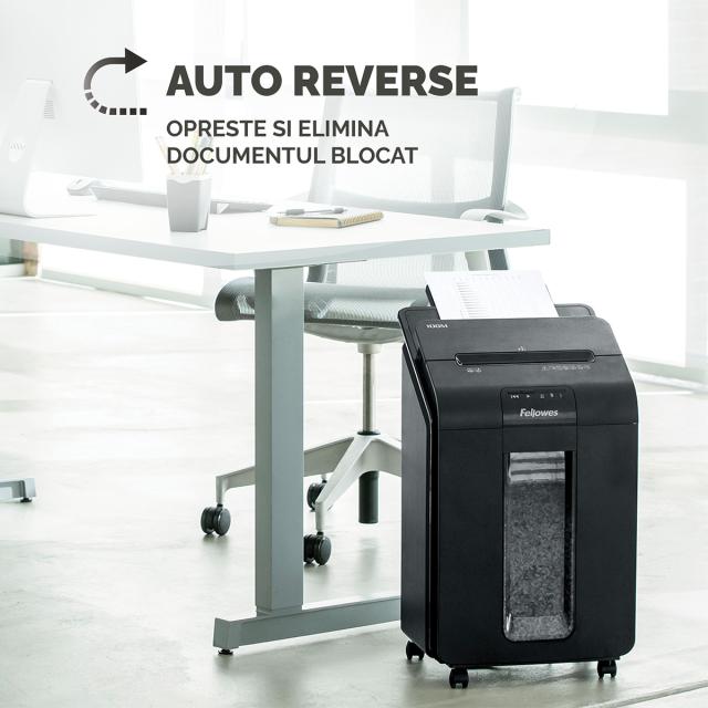 Distrugator automat Fellowes Automax 100M, 100 coli, mini cut