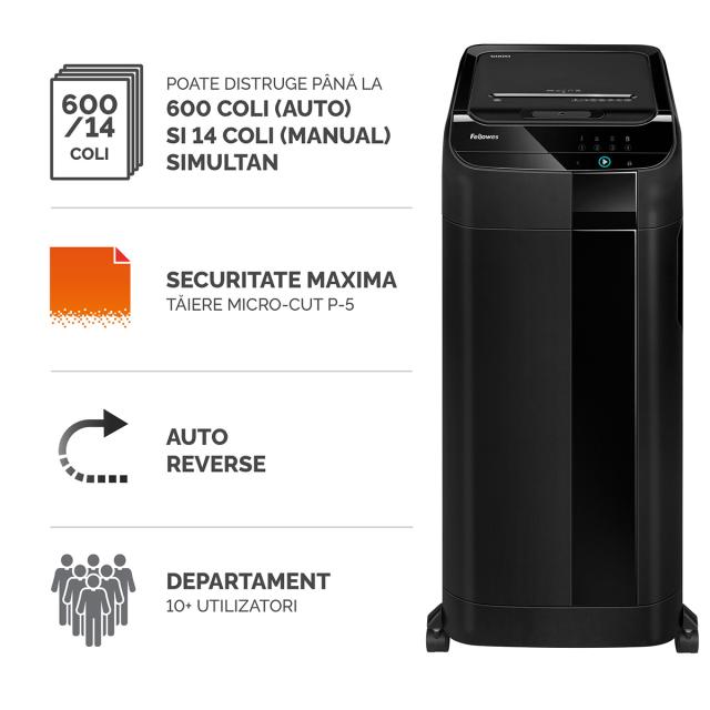 Distrugator Fellowes, AutoMax 600M 600 coli