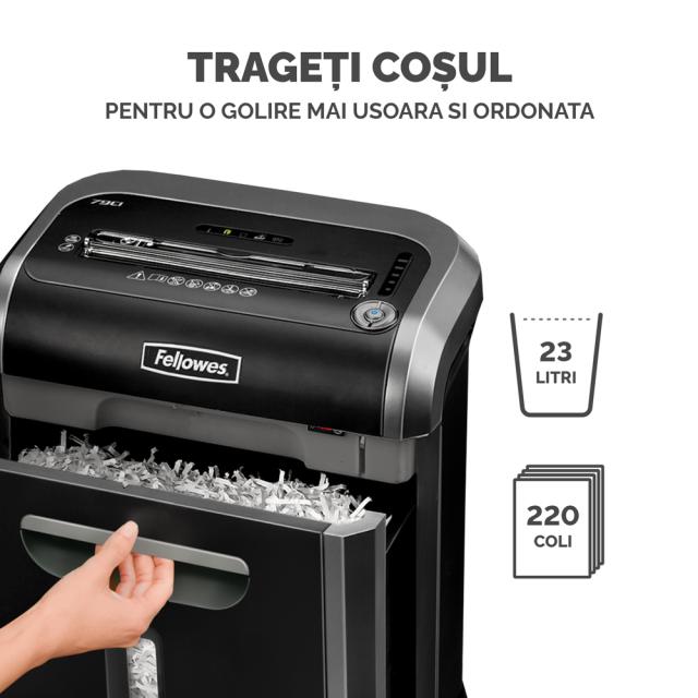 Distrugator documente Fellowes 79CI, 14 coli, CrossCut