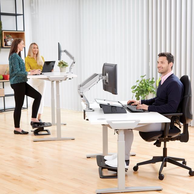 Cadru metalic birou reglabil pe inaltime Fellowes LEVADO, prevazut cu 4 setari programabile, rezistent, durabil