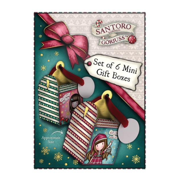 Set 6 cutiute pentru cadou, Gorjuss, Merry and Bright