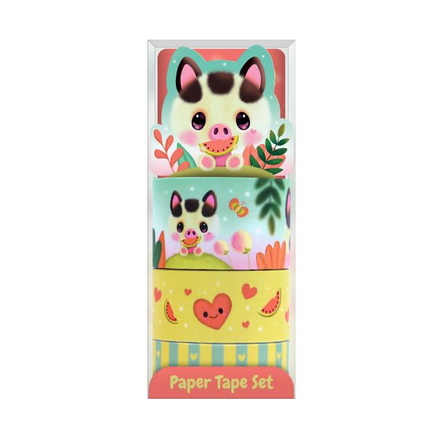 Banda adeziva din hartie, Santoro Bangoberry, Porcusorul Piggy, design creativ