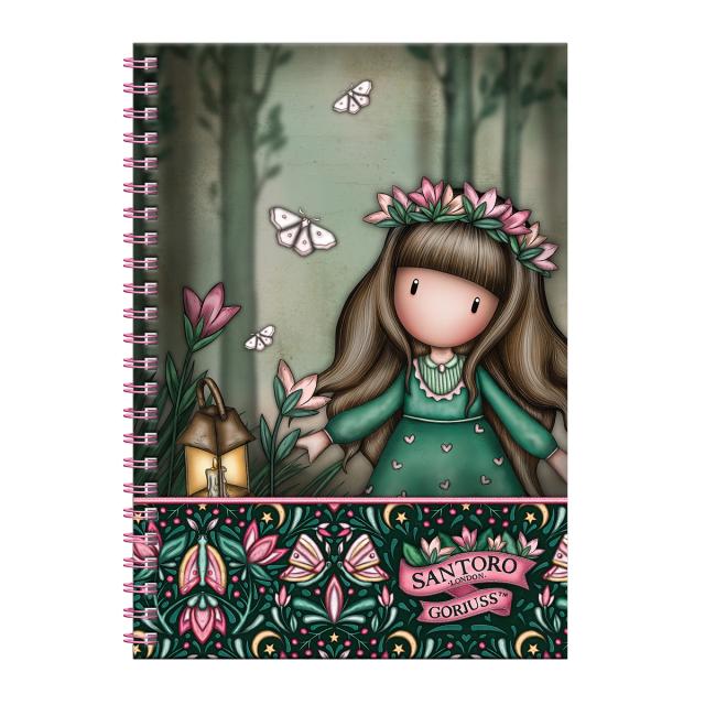 Caiet A4 Gorjuss, Wildflower cu accesorii scolare