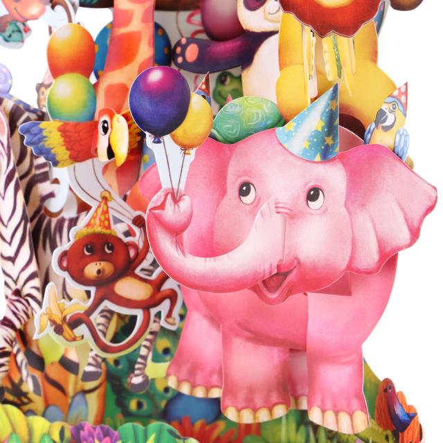 Felicitare 3D, Santoro, Design Petrecerea Animalelor, Pop-up