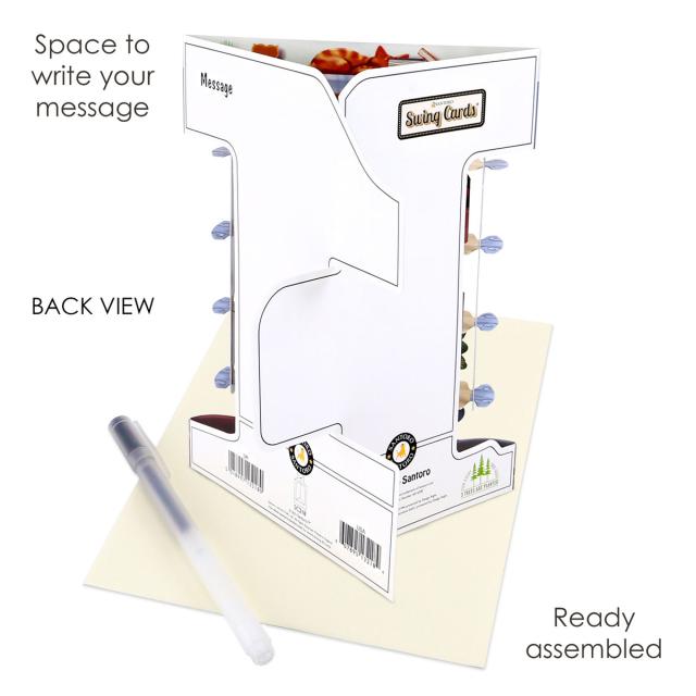 Felicitare Santoro, tematica pisici si carti