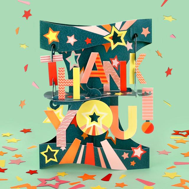 Felicitare, Santoro, Thank you