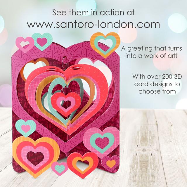 Felicitare, Santoro, Design inima