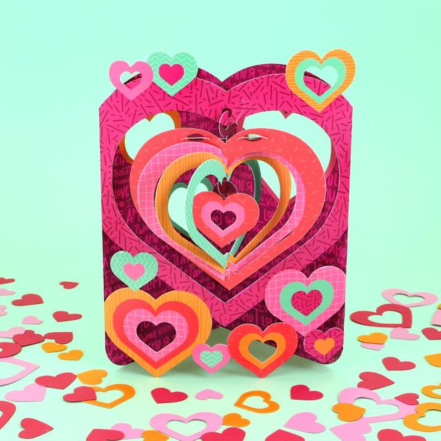 Felicitare, Santoro, Design inima