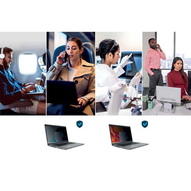 Filtru de confidentialitate Kensington HC, transparenta superioara, pentru laptop, 14.0 inch, 16:9, prindere duala