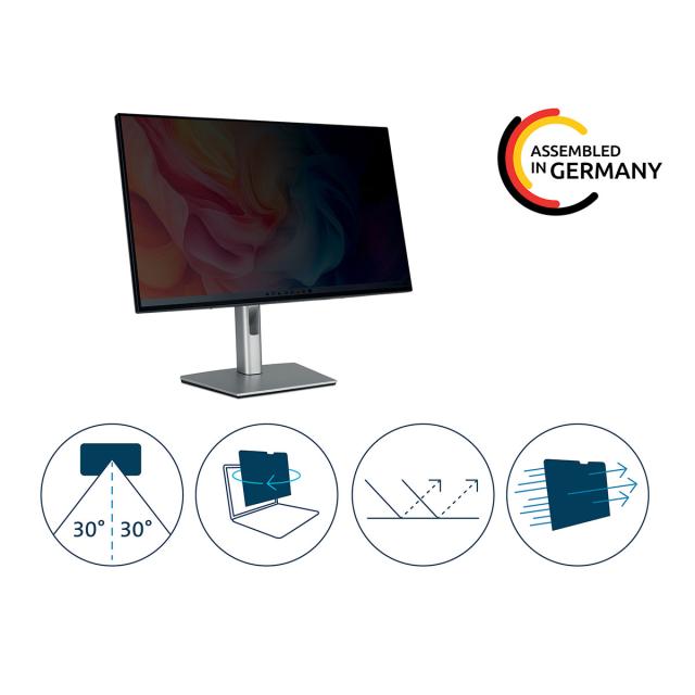 Filtru de confidentialitate Kensington HC, transparenta superioara, pentru monitor, 23.0 inch, 16:9, prindere duala