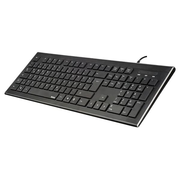 Kit tastatura si mouse cu fir HAMA Cortino, USB, Layout RO, negru