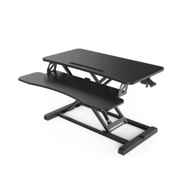Stand birou ajustabil Hama, pentru laptop/monitor, 80x40 cm, negru