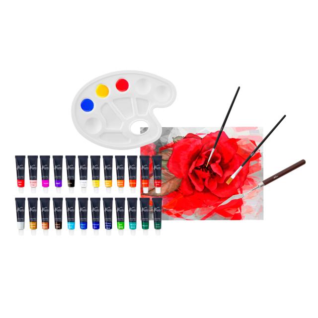 Set culori acrilice Creative Craft, 24 culori, 12 ml