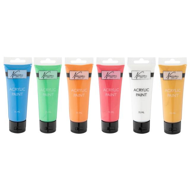 Set culori metalice acrilice Creative Craft, 6 culori, 75 ml