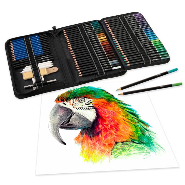 Trusa 96 piese Creative Craft, pentru schite si colorat ArtSensations