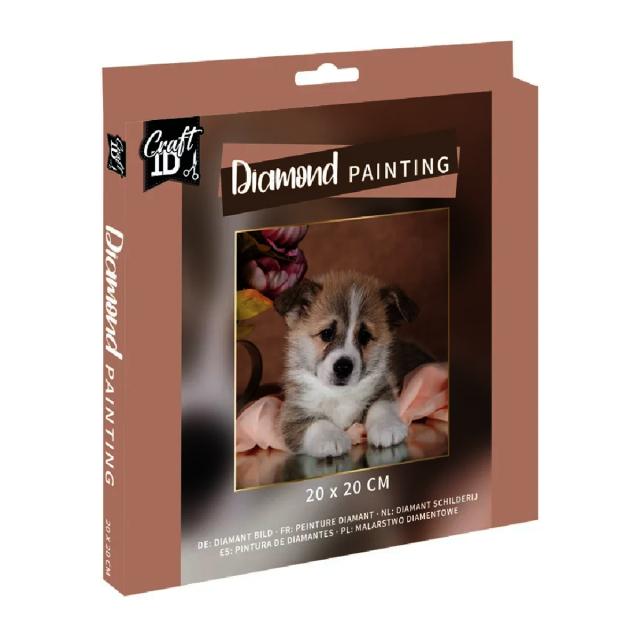 Pictura diamant Creative Craft, model caine, 20x20 cm