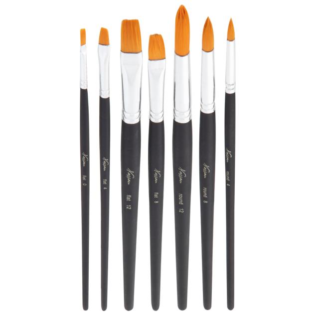 Set Nassau Fine Art, 7 pensule profesionale, diverse dimensiuni