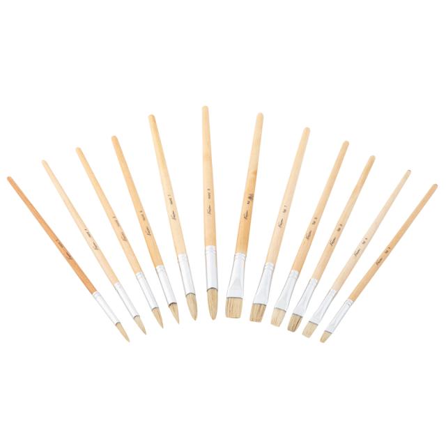 Set Nassau Fine Art, 12 pensule profesionale, diverse dimensiuni