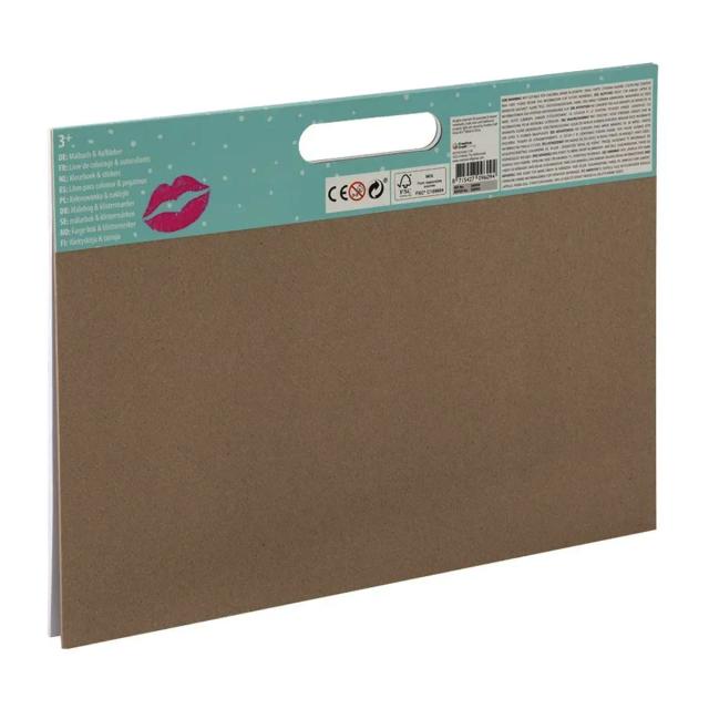 Carte de colorat Creative Craft, 26x35 cm, 25 file, fila stickere