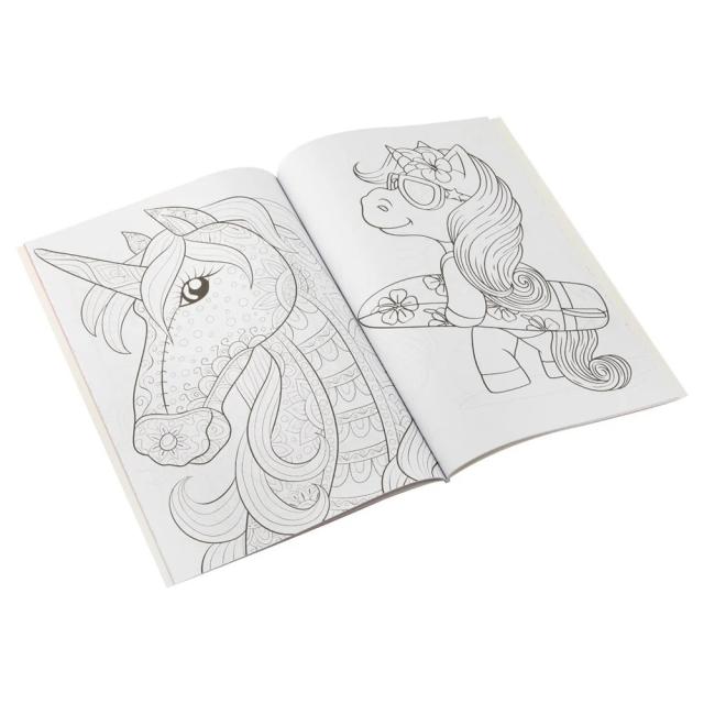 Carte de colorat, Creative Craft, A4, 64 pagini, design unicorni
