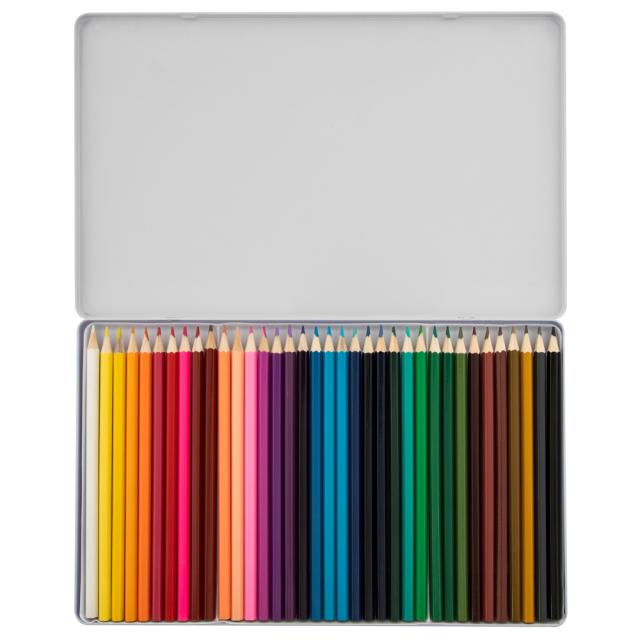Set 36 creioane colorate Creative Craft, in cutie metalica