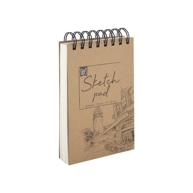 Caiet schite cu spira, Creative Craft, 11x16, 80 file, 120g