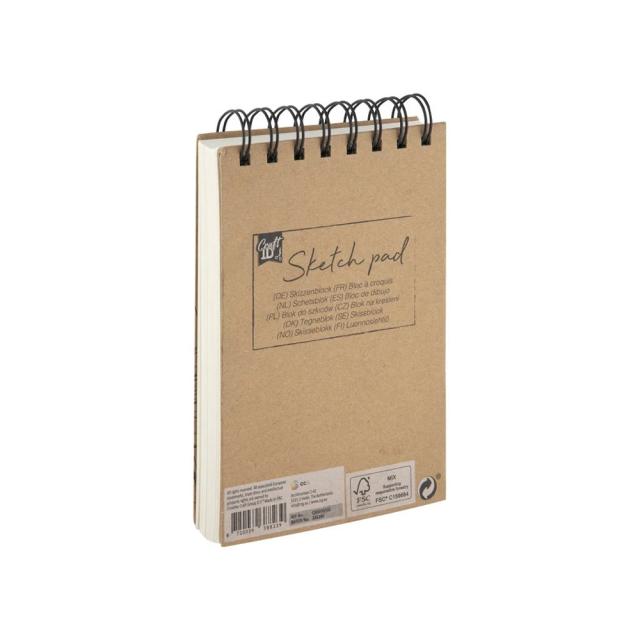 Caiet schite cu spira, Creative Craft, 11x16, 80 file, 120g