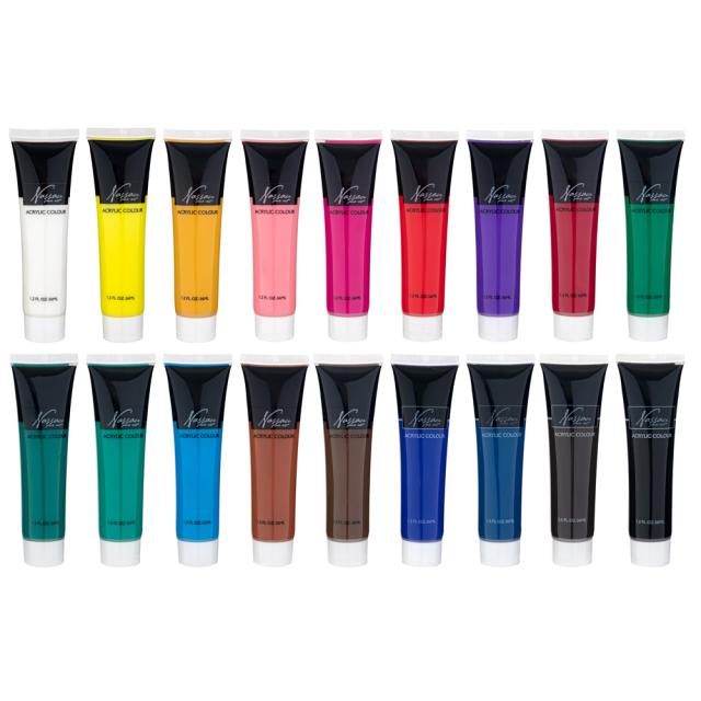 Set culori acrilice Creative Craft Fine Art, 18 culori, 36 ml