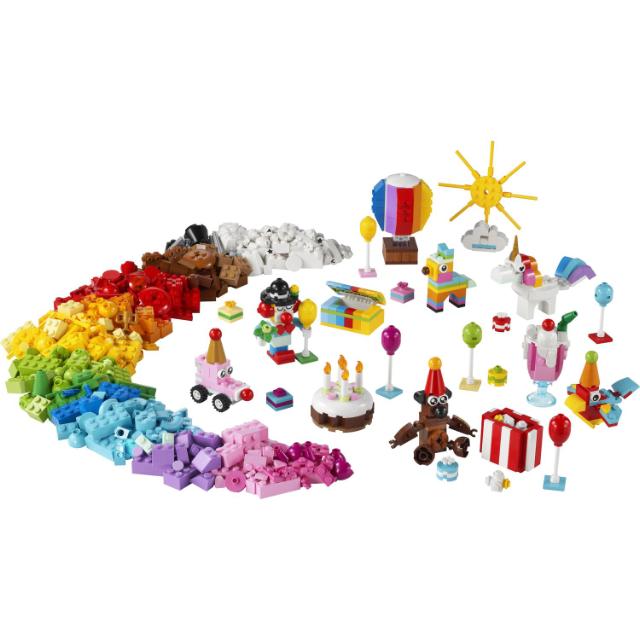 LEGO Classic, Cutie de petrecere creativa, numar piese 900, varsta 5+