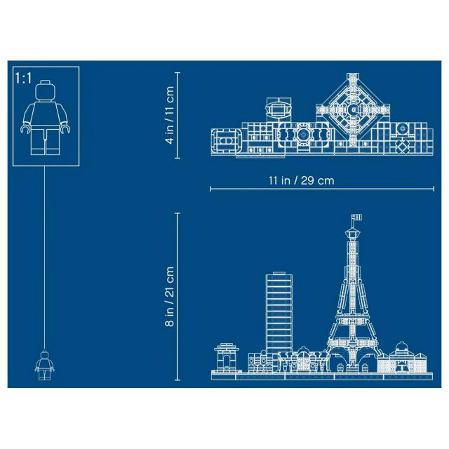 LEGO Architecture, Paris 21044, 12 ani, 649 piese