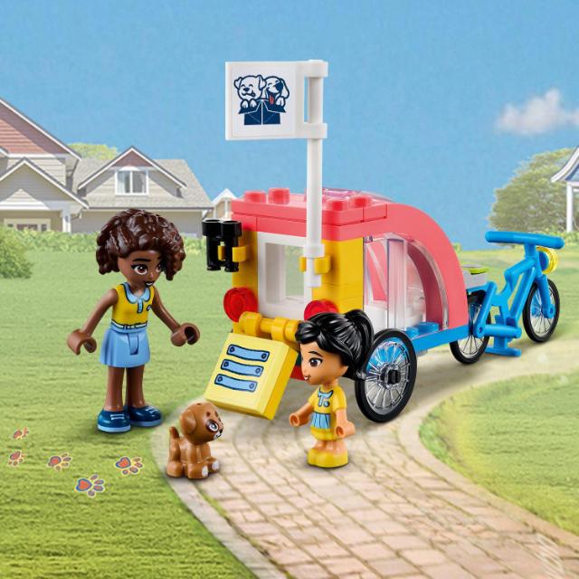 LEGO Friends, Bicicleta pentru salvarea cainilor, numar piese 125, varsta 6+