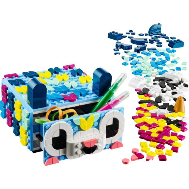 LEGO DOTS, Sertar creativ cu animale, numar piese 643, varsta 6+