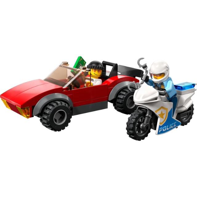 LEGO City, Politist pe motocicleta in urmarirea unei masini, numar piese 59, varsta 5+