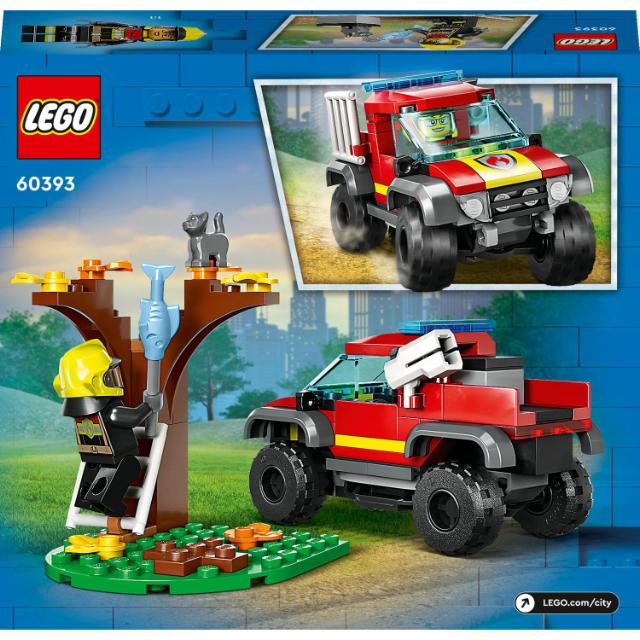 LEGO City, Salvare cu masina de pompieri 4x4, numar piese 97, varsta 5+