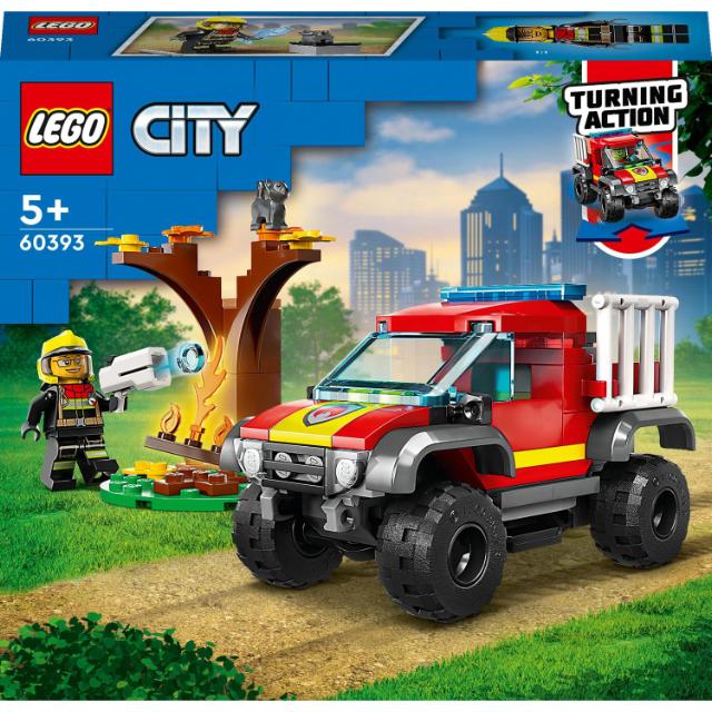 LEGO City, Salvare cu masina de pompieri 4x4, numar piese 97, varsta 5+