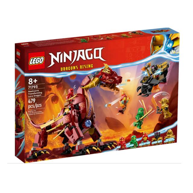LEGO Ninjago, Dragonul de lava transformator cu val de caldura 71793, 479 piese