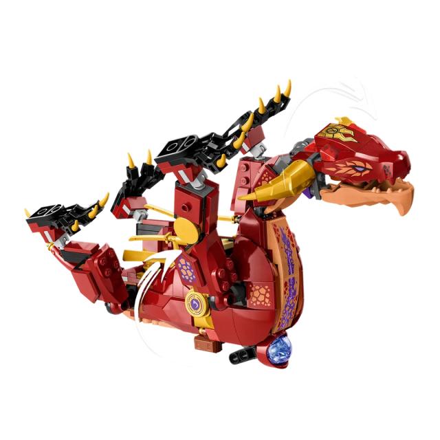 LEGO Ninjago, Dragonul de lava transformator cu val de caldura 71793, 479 piese