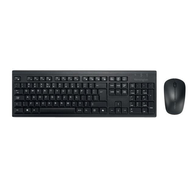 Kit tastatura + mouse Kensington EQ KM270, reincarcabil, conexiune wireless sau bluetooth, plastic partial reciclat, negru