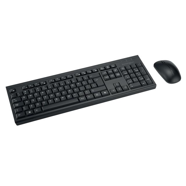 Kit tastatura + mouse Kensington EQ KM270, reincarcabil, conexiune wireless sau bluetooth, plastic partial reciclat, negru