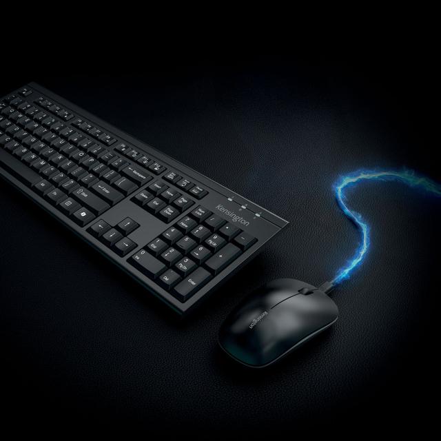 Kit tastatura + mouse Kensington EQ KM270, reincarcabil, conexiune wireless sau bluetooth, plastic partial reciclat, negru