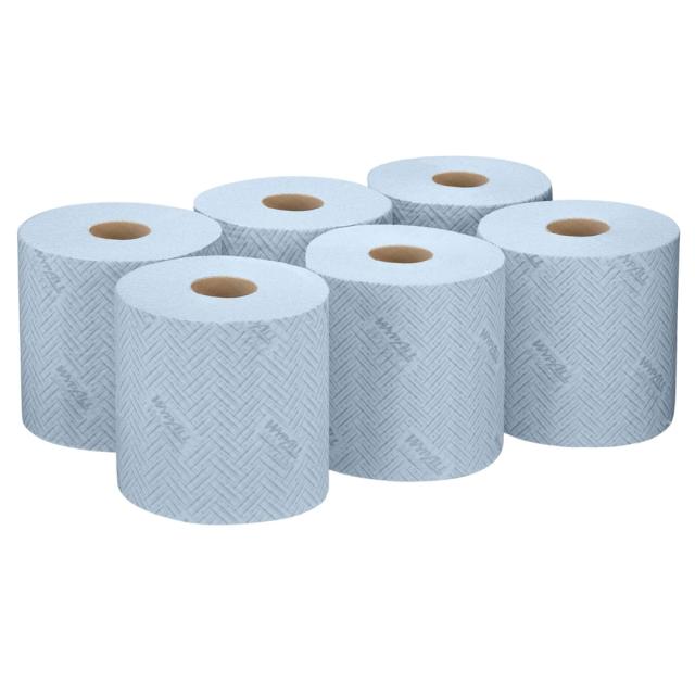 Lavete in rola Kimberly-Clark L20, industrial, 2 straturi, 6 role/bax, albastre