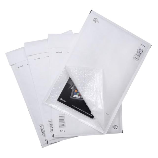 Plic cu protectie, 220 x 340 mm (inteior), alb, banda silicon, 90 g/mp, 100 bucati/set