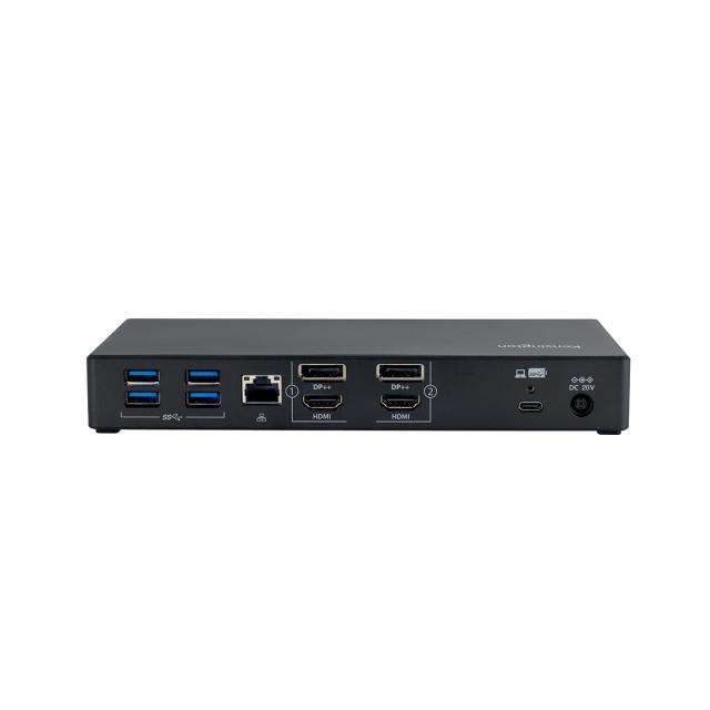 Docking Station Kensington SD4781P EQ, material partial reciclat, conexiune duala USB-C & USB-A, 100W, negru
