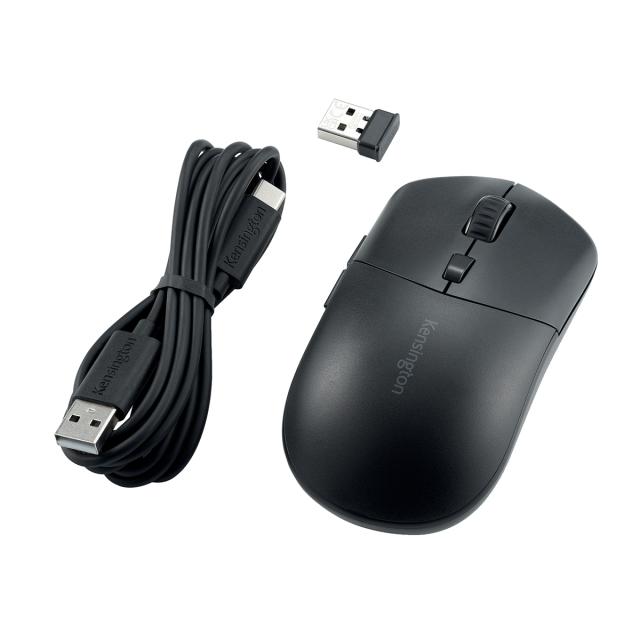 Mouse Kensington EQ MY430, reincarcabil, conexiune duala, butoane customizabile, plastic partial reciclat, negru