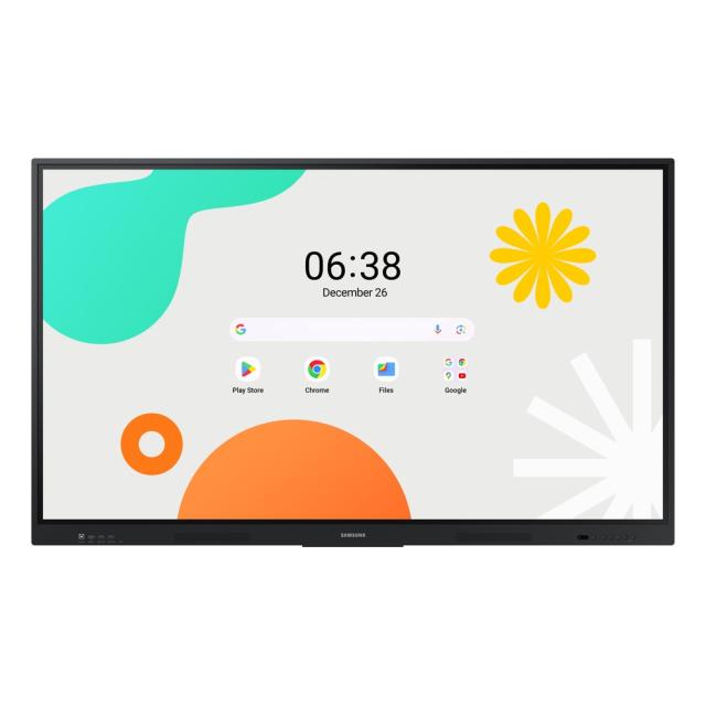 Tabla Interactiva Samsung, WA75F, LH75WAFWLGCXEN, 75 inch (191cm), UHD, 400nit, 16/7, 1,200:1, Android 14, 2xHDMI, 4xUSB, 40 Points of touch, 30W Speaker, Vesa 800 x 400 mm, 64GB Storage, 8GB RAM