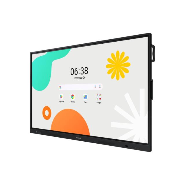 Tabla Interactiva Samsung, WA75F, LH75WAFWLGCXEN, 75 inch (191cm), UHD, 400nit, 16/7, 1,200:1, Android 14, 2xHDMI, 4xUSB, 40 Points of touch, 30W Speaker, Vesa 800 x 400 mm, 64GB Storage, 8GB RAM