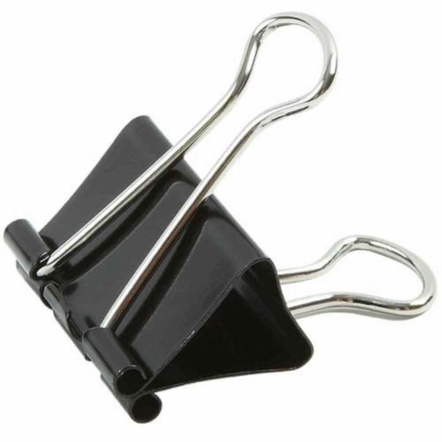 Clipsuri metalice negre, 41 mm, 12 bucati