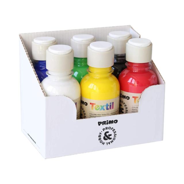 Set tempera textile Morocolor Primo, 6 culori, 125 ml