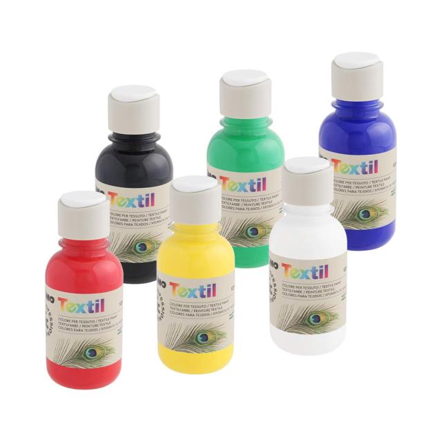 Set tempera textile Morocolor Primo, 6 culori, 125 ml